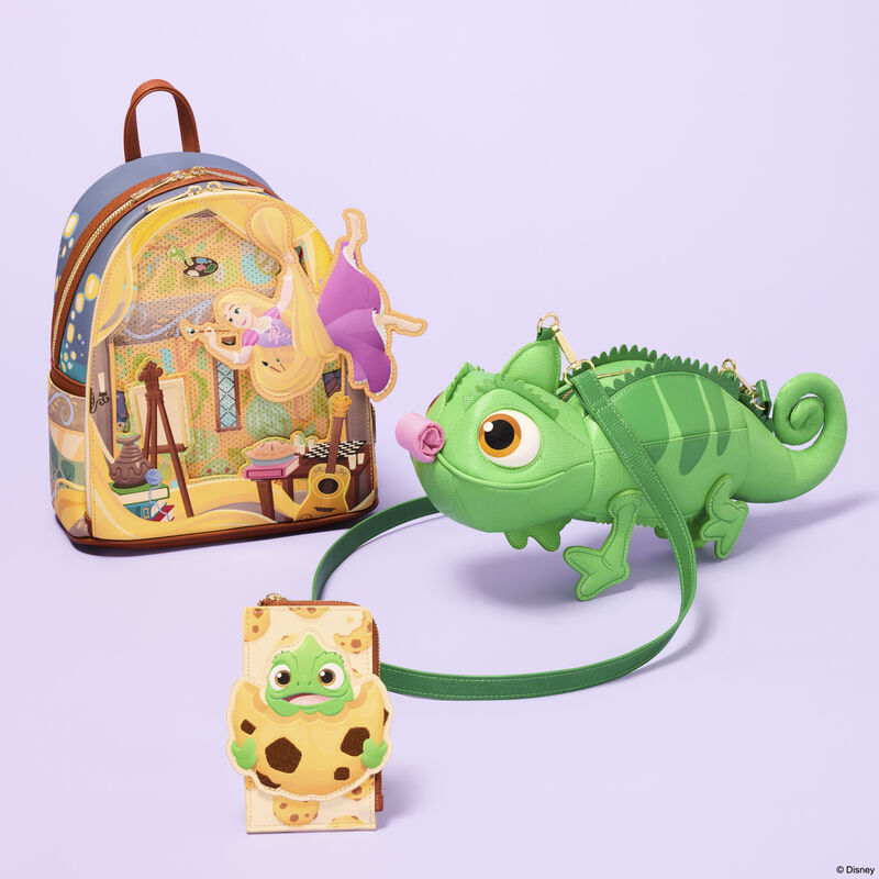 Tangled Rapunzel Glow Pin Trader Mini Backpack, , hi-res view 3